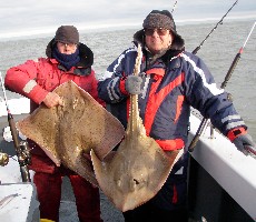 [Photo Mick Coppinger and Peter Talbot with Blondes 17 and 23 lb